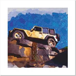 Jeep Wrangler offroading in Moab Posters and Art